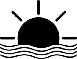 solid icon for sun vector