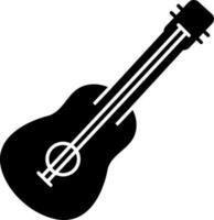 solid icon for guitar vector