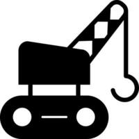 solid icon for crane vector