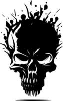 Skull - Black and White Isolated Icon - Vector illustration