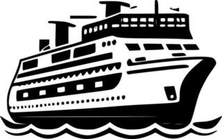 Cruise, Minimalist and Simple Silhouette - Vector illustration