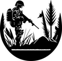 militar, minimalista y sencillo silueta - vector ilustración