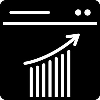 solid icon for analytics vector