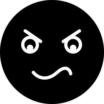 solid icon for angry vector