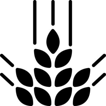 sólido icono para cereal vector