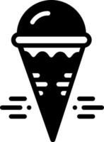 solid icon for cream cone vector