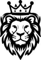 Lion's Crown - Black and White Isolated Icon - Vector illustration