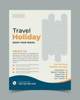 viaje póster o volantes folleto folleto diseño. viaje volantes modelo para viaje agencia vector