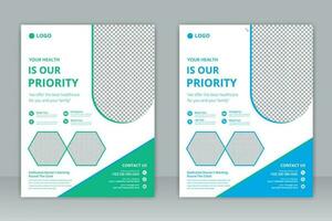 healthcare cover a4 template design and flat icons for a report and medical brochure design, flyer, leaflets decoration for printing and presentation vector. vector