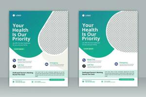 healthcare cover a4 template design and flat icons for a report and medical brochure design, flyer, leaflets decoration for printing and presentation vector. vector