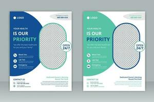 healthcare cover a4 template design and flat icons for a report and medical brochure design, flyer, leaflets decoration for printing and presentation vector. vector