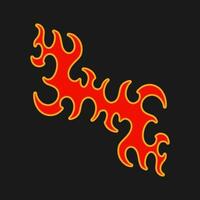 Old Flames New Look with Streetwear Objects Objects Vector Collection. Retro Fire and Streetwear Objects Vector Collection.