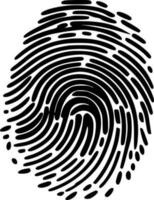 Fingerprint - Minimalist and Flat Logo - Vector illustration