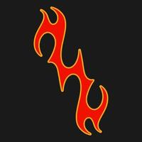 Old Flames New Look with Streetwear Objects Objects Vector Collection. Retro Fire and Streetwear Objects Vector Collection.