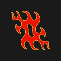 Old Flames New Look with Streetwear Objects Objects Vector Collection. Retro Fire and Streetwear Objects Vector Collection.