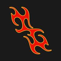 Old Flames New Look with Streetwear Objects Objects Vector Collection. Retro Fire and Streetwear Objects Vector Collection.