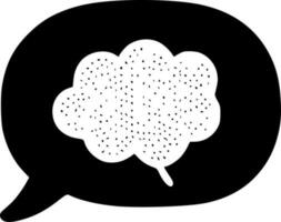 Speech Bubble - Black and White Isolated Icon - Vector illustration