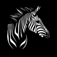 Zebra - Black and White Isolated Icon - Vector illustration