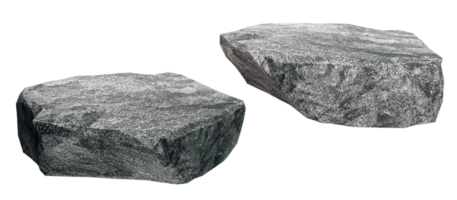 rock stone isolated on white PNG file 3D rendering.