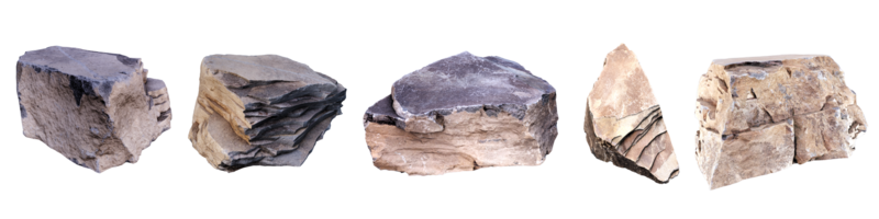 rock stone isolated on white PNG file 3D rendering.