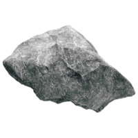 rock stone isolated on white PNG file 3D rendering.