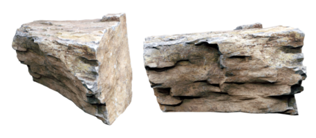 rock stone isolated on white PNG file 3D rendering.