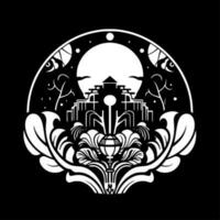 Art Nouveau, Black and White Vector illustration