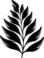 Leaves - Black and White Isolated Icon - Vector illustration