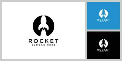plantilla de vector de logotipo de lanzamiento de cohete