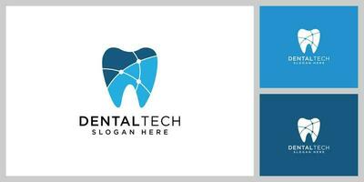 plantilla de diseño de vector de logotipo de tecnología dental