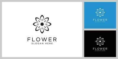 flower nature logo design template vector