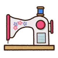 Cute Pastel Sewing Machine png