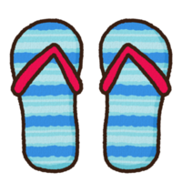 Cute Colorful Rubber Slippers Sandals Object png