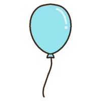 pastel luz azul balão elemento para decoração png
