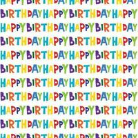 seamless pattern colorful happy birthday text for party invitation and any decoration vector