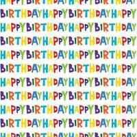 seamless pattern colorful happy birthday text for party invitation and any decoration vector