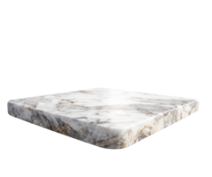 Empty marble stone table on transparent background png file