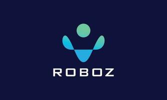 Robotic logo vector electronic human technology concept artificial modern design robot system engineer machine circuit cyberspace icon networking system innovation future