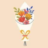 Bouquet of flowers. Good for greeting cards or invitation design, floral poster. vector