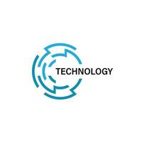 technology teh logo modern design vector