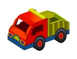 Toy truck isolated on white background vector illustration