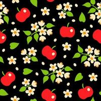 Apple Flower Petals seamless pattern vector