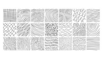 Trendy curve texture big set vector