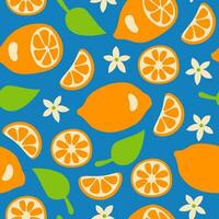 Bright lemon seamless pattern vector