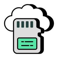 An icon design of cloud sd vector