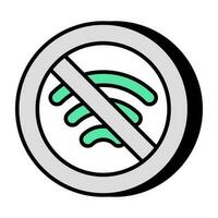 A unique design icon of no wifi vector