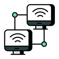 Premium download icon of connected devices vector