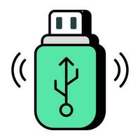 An icon design of smart Usb vector