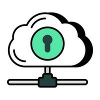 Modern design icon of cloud security vector