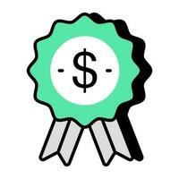 Perfect design icon of dollar badge vector